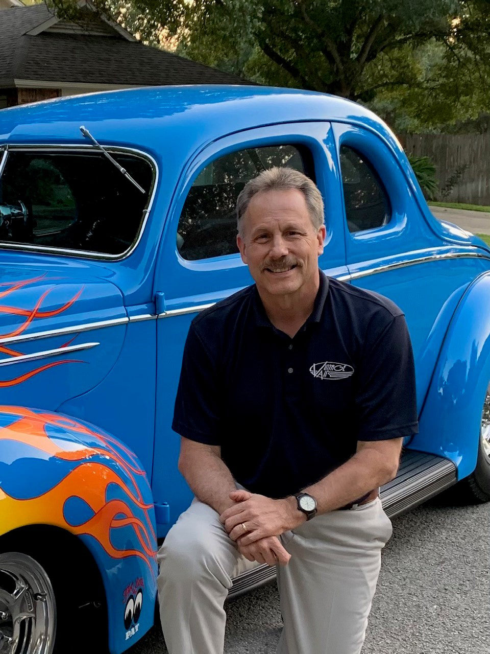 Rick Love with `39 Ford